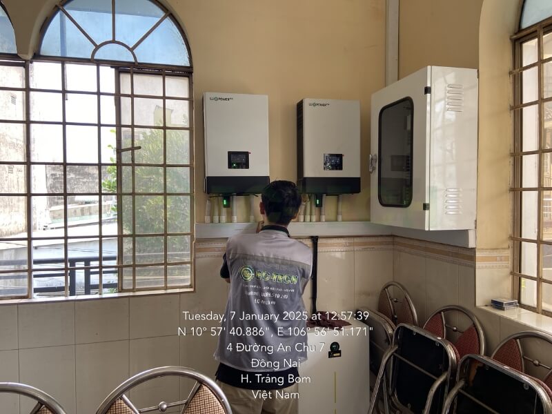 Hình ảnh lắp đặt Biến tần Luxpower SNA 6kW tại Trảng Bom, Đồng Nai