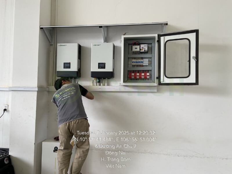 Hình ảnh lắp đặt Biến tần Luxpower SNA 6kW tại Trảng Bom, Đồng Nai