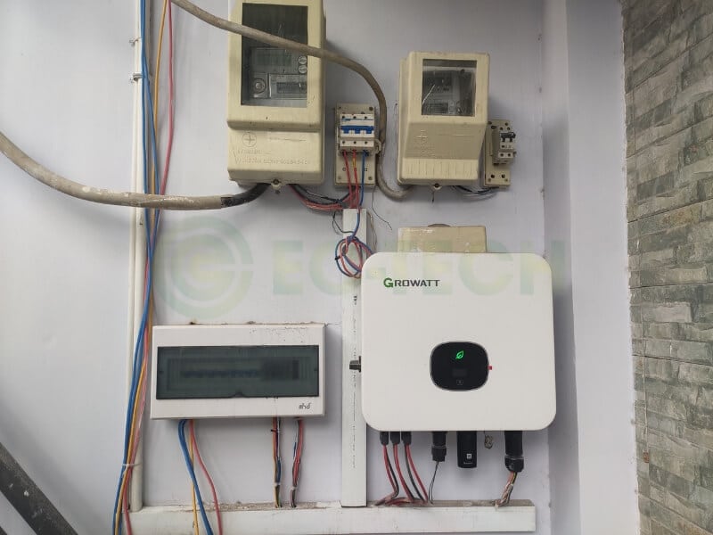 Hình ảnh lắp đặt thực tế Biến tần Growatt 15kW