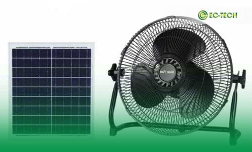 quạt tích điện năng lượng mặt trời