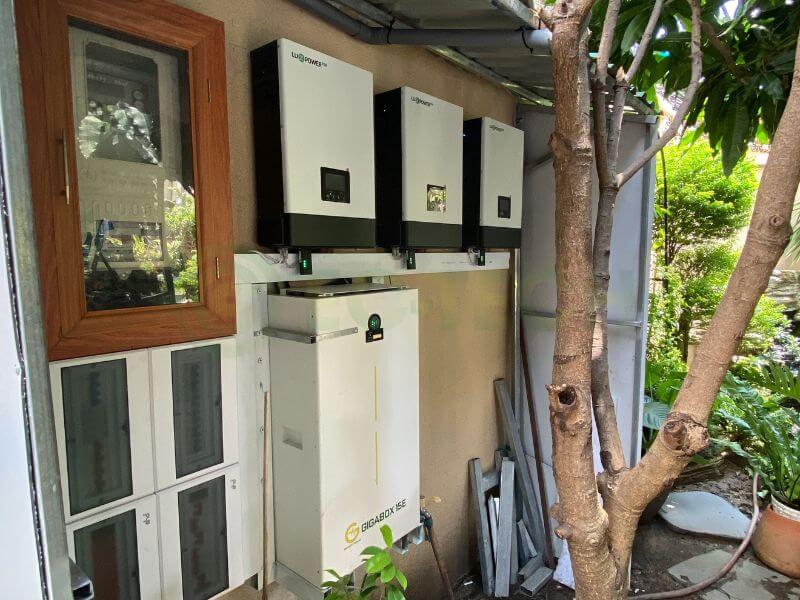 Hình ảnh lắp đặt pin lưu trữ Gigabox 15E tại Quận Bình Thạnh, TP. HCM