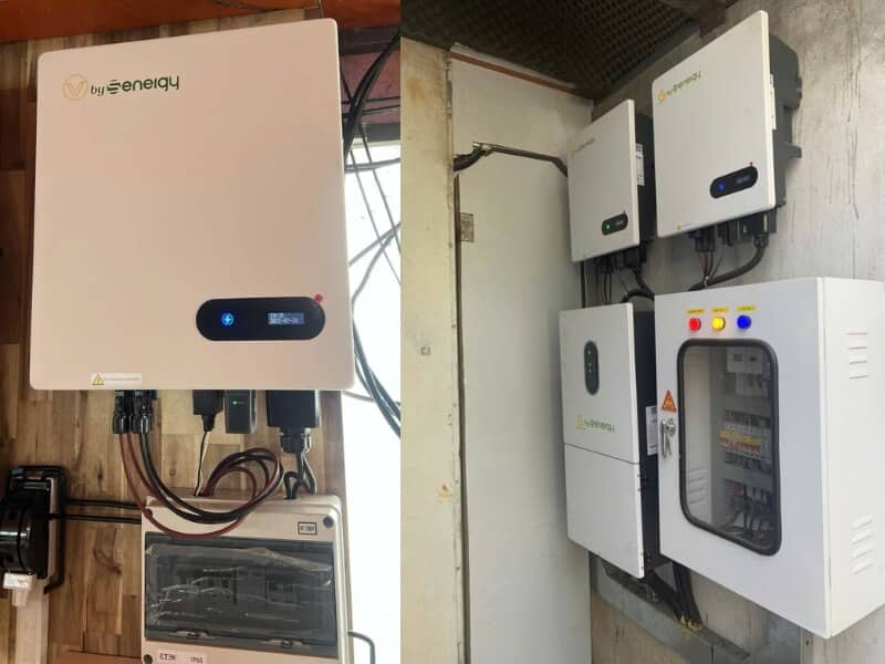 Hình ảnh lắp đặt thực tế Biến tần Senergy 10kW 1 pha hòa lưới, bám tải 