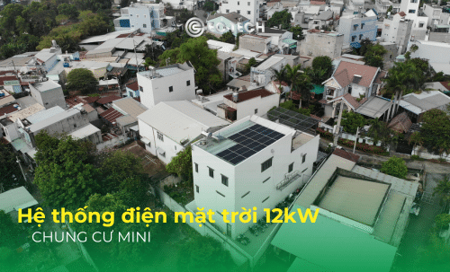 điện mặt trời 12kW lưu trữ 10kWh